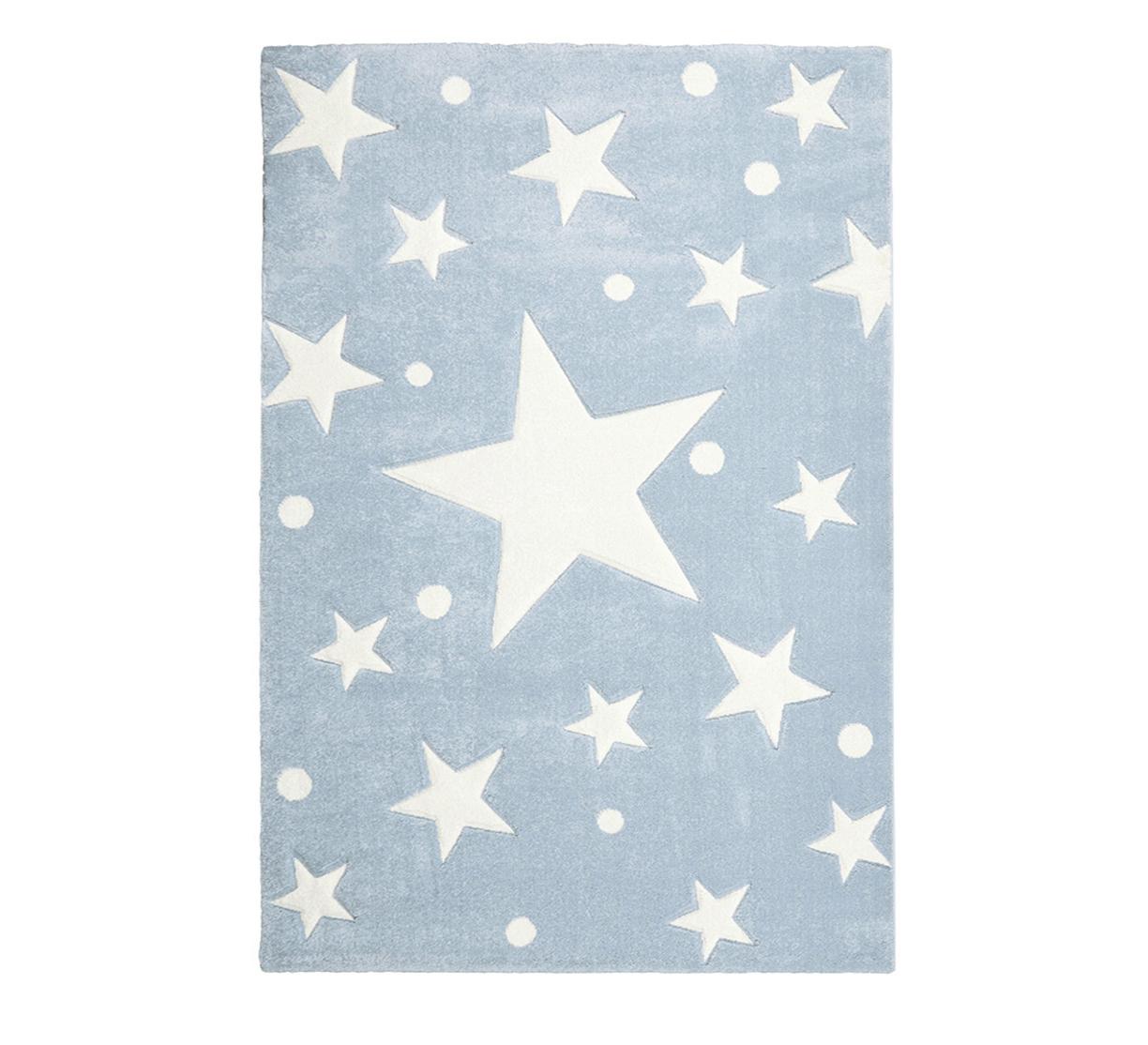 Livone Tapijt Happy Rugs Stars Blauw - Wit 160 cm x 230 cm