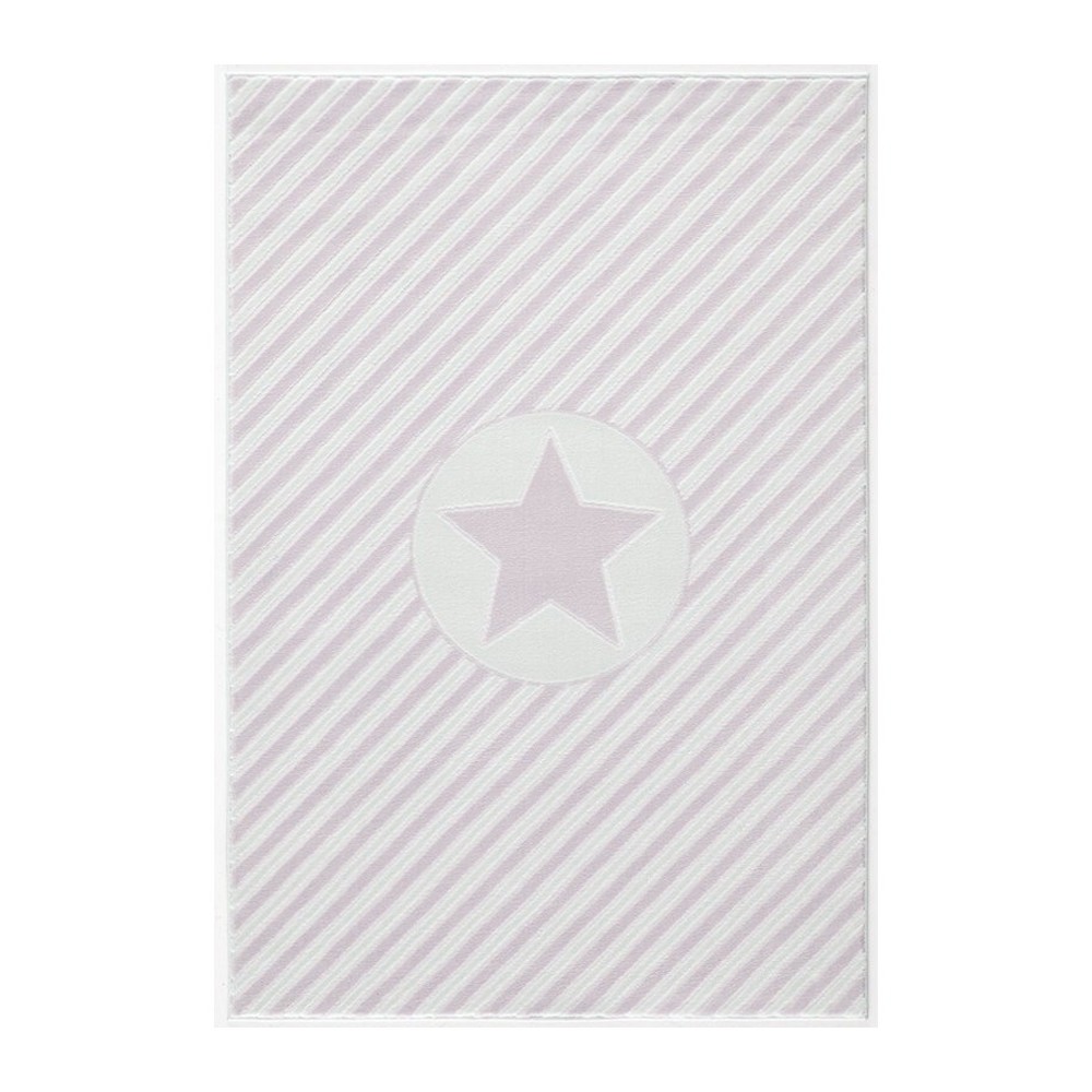 Livone Tapijt 120 cm x 180 cm Happy Rugs Decostar Roze - Wit