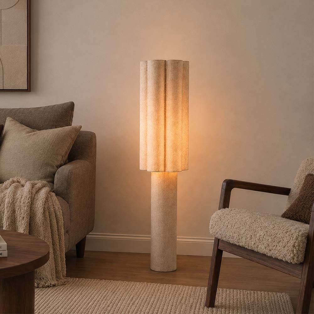 Milton & Oldbrook Vloerlamp Bonn Beige Linnen