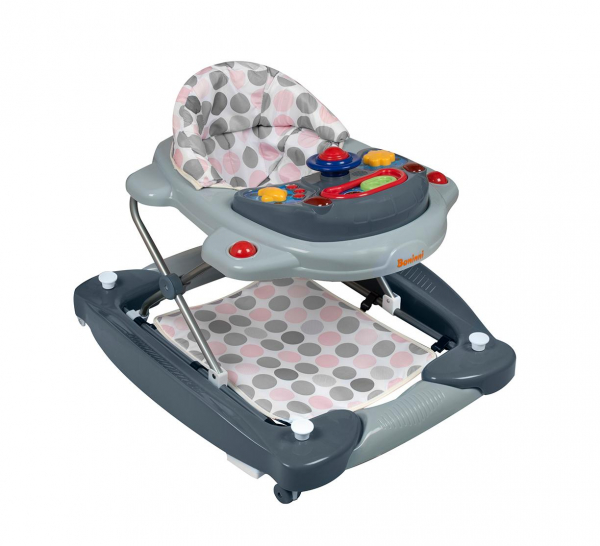Trotteur Classic 2 en 1 Rose Gris Baninni