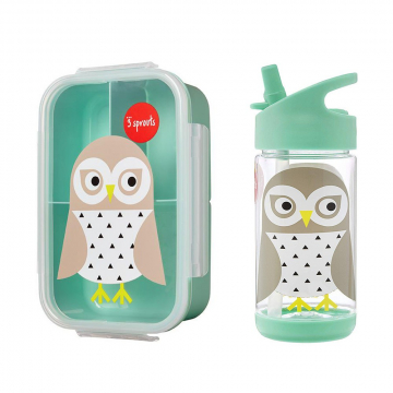3 Sprouts Bento Lunchbox & Drinkfles Uil