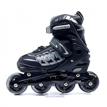 Move Inline Skates Fast Uni Maat 34-37 Zwart 