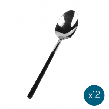 Bama Cuillière à Café Nara Silver - Black 12 Pcs