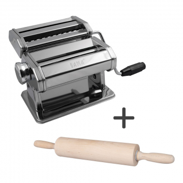 Bama Pastamachine Figaro RVS + Houten Deegroller