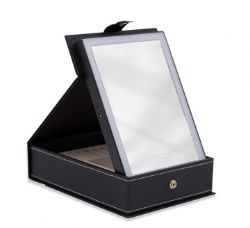 Baytex Porte Bijoux Boîte à Bijoux avec LED Miroir Grand Noir
