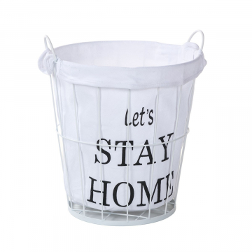 Baytex Panier à Linge Stay Home M - Blanc