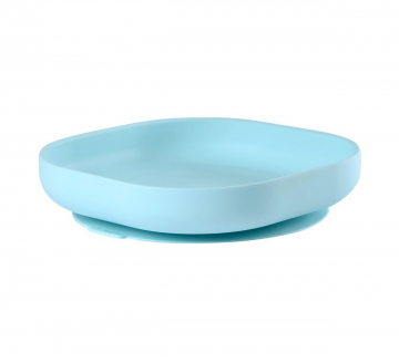 Béaba Assiette Ventouse Silicone Bleu