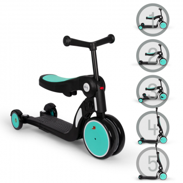 Billy 5en1 Scooter & Vélo Draisienne Évolutif pour Enfants Quince Bleu