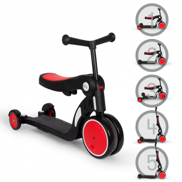 Billy 5-in-1 Scooter & Fiets Quince Rood