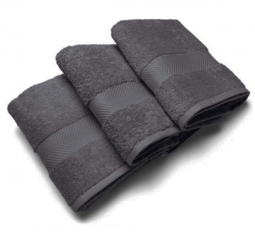 Casilin Handdoek Royal Touch 50 cm x 100 cm Set van 3 Grey Charcoal