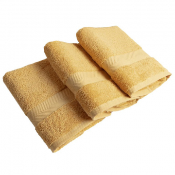 Casilin Handdoek Royal Touch 50 cm x 100 cm Set van 3 Ochre