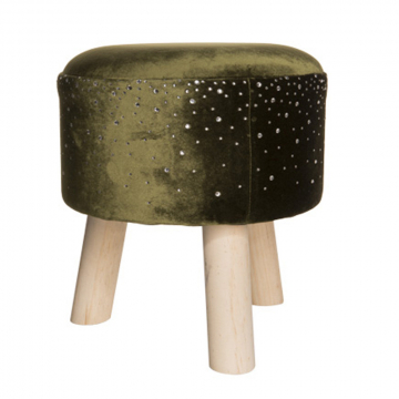 Cosy & Trendy Sitzhocker Strass Grün