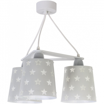 Dalber Lampe à Suspension Stars Gris - Glow In The Dark - 3 Lumières