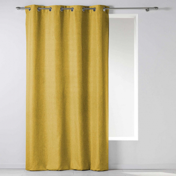 Rideau à Oeillets 140 cm x 260 cm Rimini Jaune