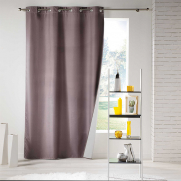 Vorhang mit Ösen 140 cm x 260 cm Savona Taupe