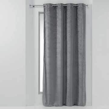 Rideau En Suède 140 cm x 280 cm Scales Dark Grey
