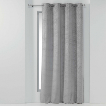 Samtvorhang 140 cm x 240 cm Scales Light Grey