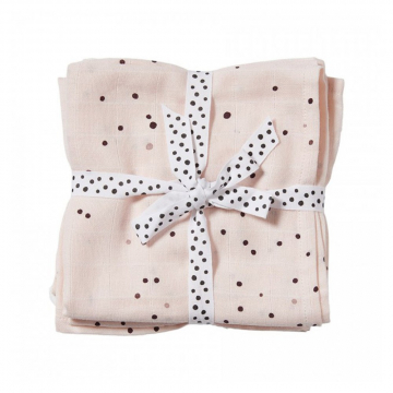 Done By Deer Lange en Mousseline Swaddle Pack Dreamy Dots Powder - 2 Pcs