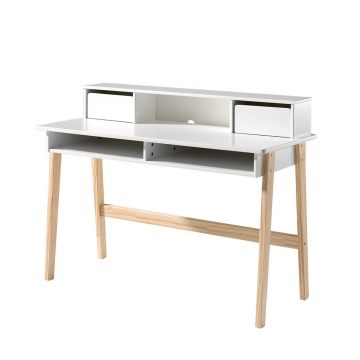 Dream Tree Bureau avec Étagère Lux Blanc