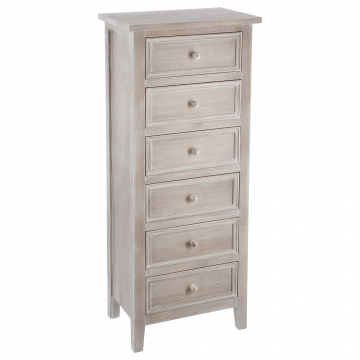 Eazy Living Armoire Claire 6 Tiroirs Gris