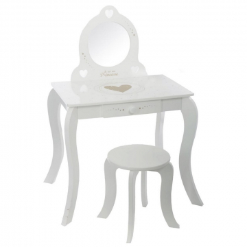 Eazy Living Coiffeuse et Tabouret Enfant Princesse