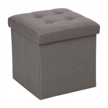 Eazy Living Pouf + Boîte de Rangement Milou Gris