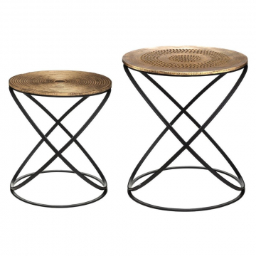 Eazy Living Bijzettafel Set Joelle Ø 40 cm – Ø 34 cm