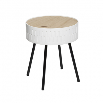 Eazy Living Table d'Appoint Ø 38,5 cm George White