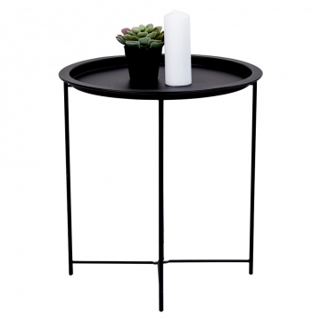 House Collection Table d'Appoint Ø 47 cm Bernt Noir