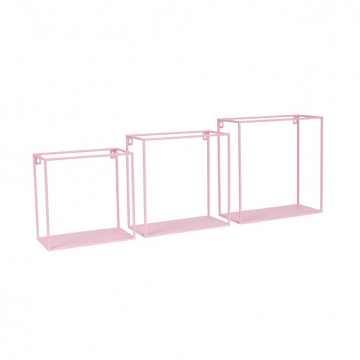 KidsDepot Boîte Murale Wire Rose 3 Pcs