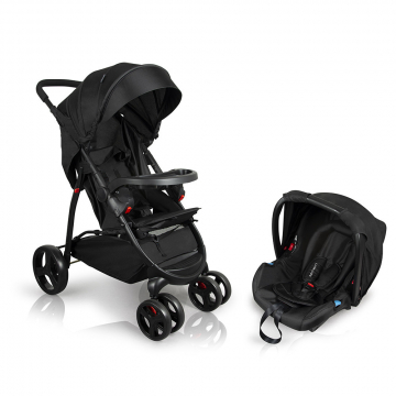 Little World Poussette 2 en 1 Convoy Noir