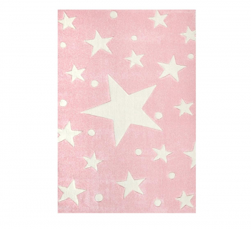 Livone Tapijt Happy Rugs Stars Roze - Wit 160 cm x 230 cm