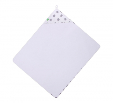 Lulando Badcape & Washandje Gray Stars On White