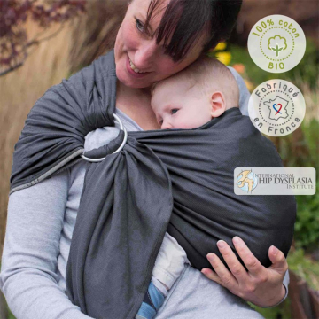 Neobulle Écharpe de Portage Bébé Sling Anthracite