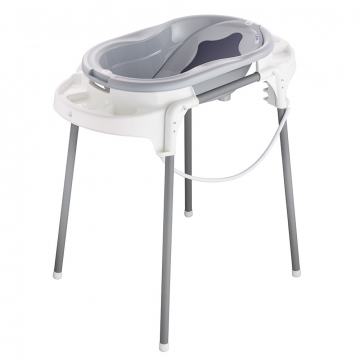 Rotho Babydesign Baignoire Bébé avec Support Top Stone Grey