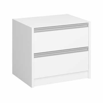 Steens Table de Chevet Skyline 2 Tiroirs Blanc