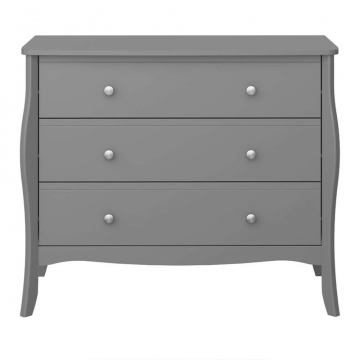 Steens Commode Baroque Gris Foncé 3 Tiroirs