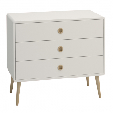 Steens Commode Softline 3 Tiroirs Blanc