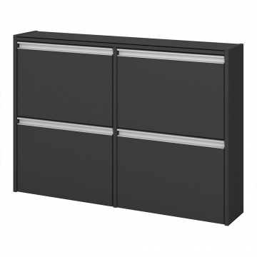 Steens Armoire à Chaussures Skyline 4 Boîtes Noir
