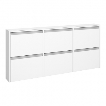 Steens Armoire à Chaussures Skyline 6 Boîtes Blanc