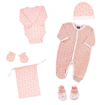 Trois Kilos Sept Kit Naissance Hearts Rose 1 Mois