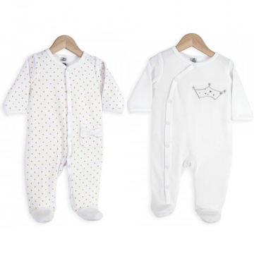 Trois Kilos Sept Pyjama Bébé Set 6 Mois Dots & White