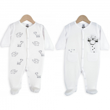 Trois Kilos Sept Pyjama Bébé Set 6 Mois Elephants & Owl