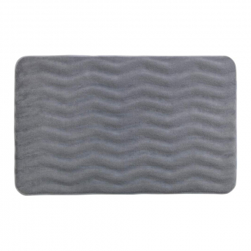 Wenko Tapis de Bain Waves 50 x 80 cm Gris Clair
