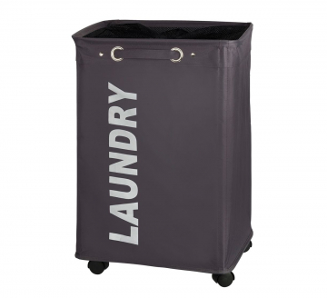 Wenko Panier à Linge Quadro 79L Gris Foncé