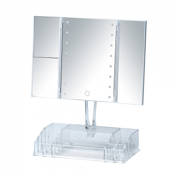 Wenko Miroir de Maquillage LED avec Organisateur Fanano