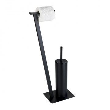 Wenko Porte-Papier Toilette avec Brosse de Wc Lirio Noir