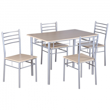 Stozy Table de Salle à Manger avec 4 Chaises Rubia