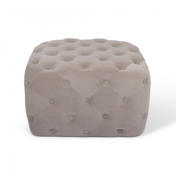 Baytex Samt Pouf Zygo Beige