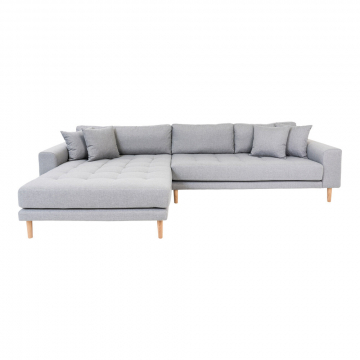 House Collection Canapé d'Angle Milo Lounge Sofa Gauche Gris Clair